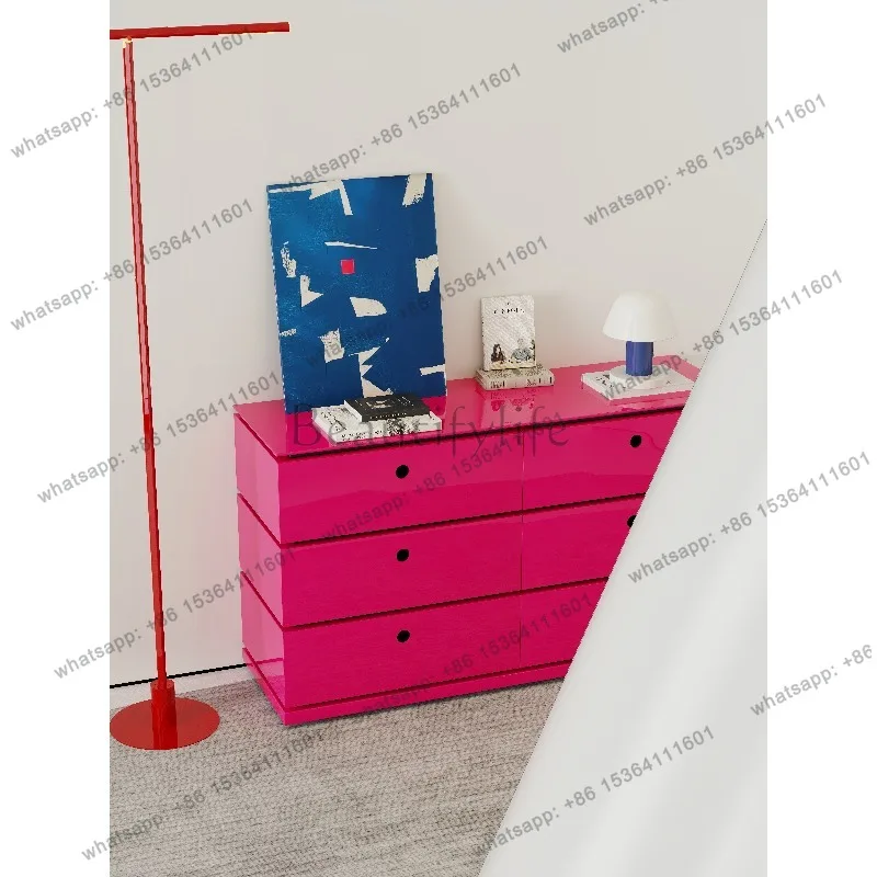 YJ Italian Minimalist Chest Of Drawers Multi‑Drawer Storage Cabinet Luxury Accent Cabinet For Entryway Living Room Bedroom