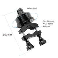 360 Degree Camera Stand Handlebar Mount Bike Motorcycle Phone Holder Lightweight Aluminum Alloy Rotating Design Panoramic Action