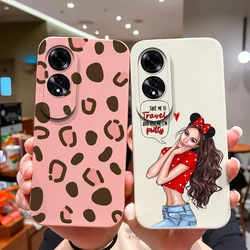 Cases For Oppo A60 4G Pink Leopard Print Pattern Liquid Shockproof Back Cover For A60 4G Oppo Silicone High-quality Phone Funda