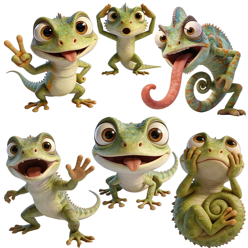 Three Ratels CD348 Funny Lizard Cartoon Wall Stickers for Home Decoration Personalized Car Body decals