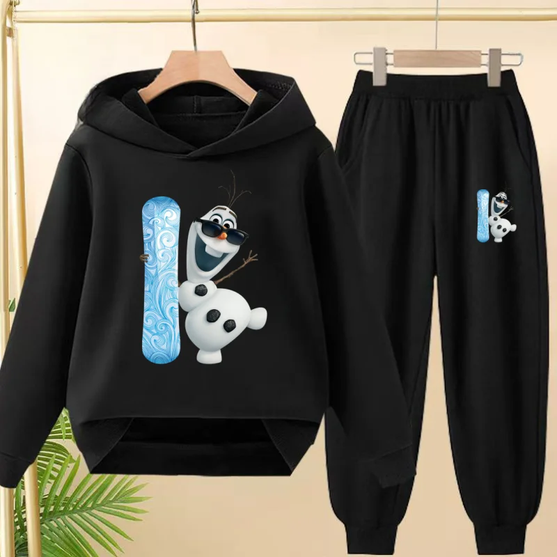 

New Teen Aged 3 to 14 Boys Girls Clothing Set Aisha Xuebao Pullover Tracksuits Hooded sweatshirt Two Piece Children's Sportswear