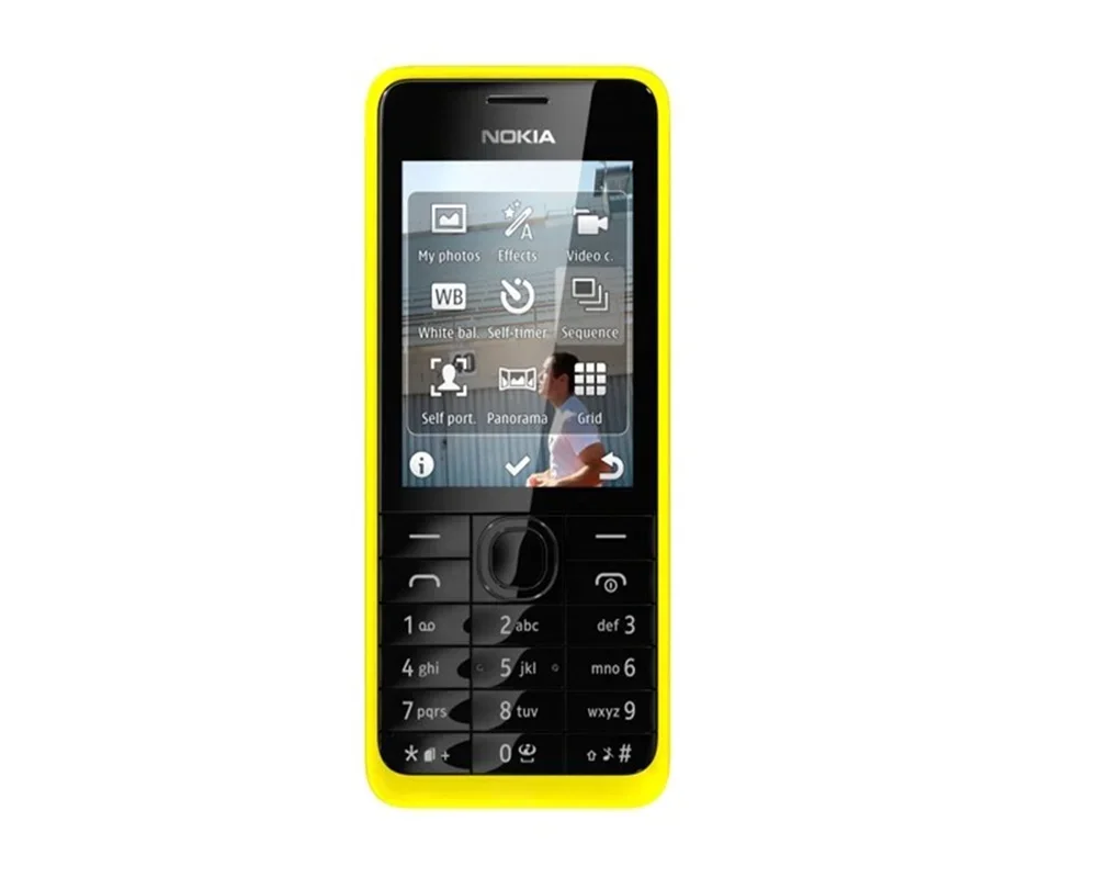 Nokia 301 3G Phone 2.4inch Screen Battery capacity 1200mAh 3.2MP Camera Unlocked  used phone