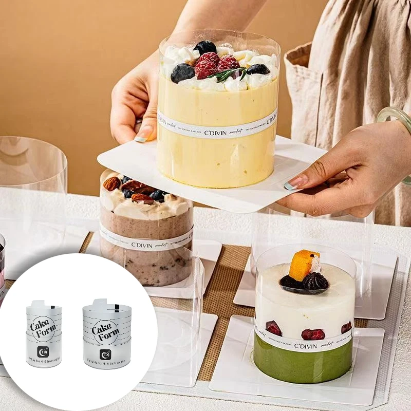 

Новый регулируемый торт для начинающих, кольцо для мусса, торта, круглая выпечка, креативная упаковка для выпечки краев, форма для торта, инструмент для фиксации торта