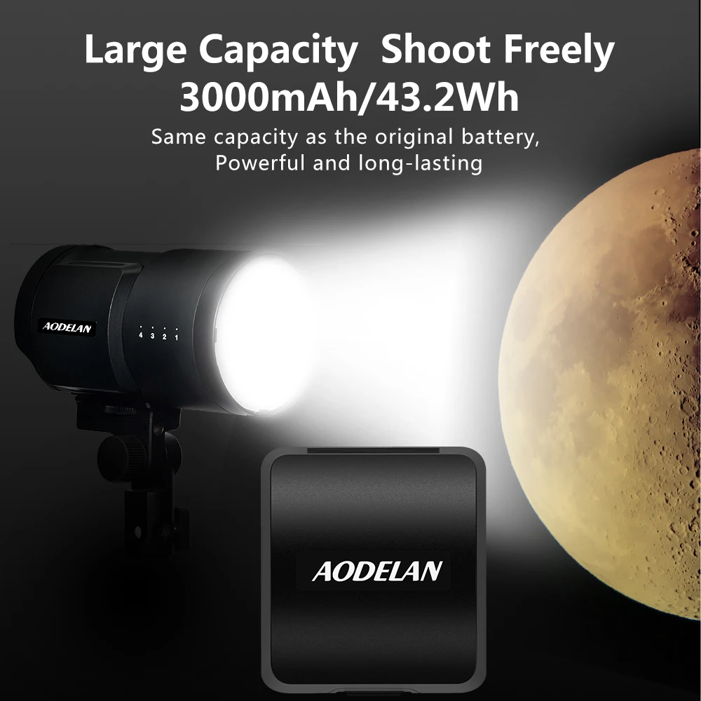 Baterai Li-Ion portabel 3000mAh untuk Monolight Profoto B10, B10 plus, B10X, B10X plus lampu kilat Decoding penuh dan pengisian daya Cepat