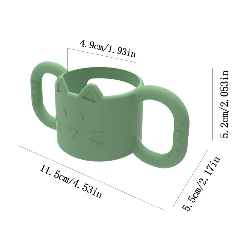 1pc Silicone Baby Bottle Handles Narrow Straw Bottle Holder Helps Baby Hold The Bottle Global Fit Standard Caliber Removabl