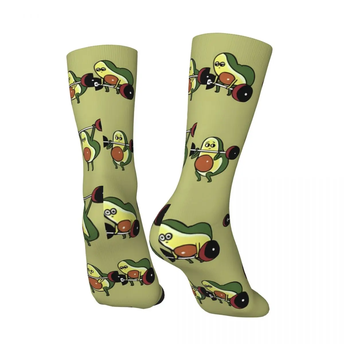جوارب للرجال بطباعة أفوكادو مضحكة وسعيدة لرفع الأفوكادو ، جوارب عتيقة ، هاراجاكو ، صالة ألعاب رياضية ، هيب هوب ، حديدة ، كاجوال ، هدية جورب مجنون #2