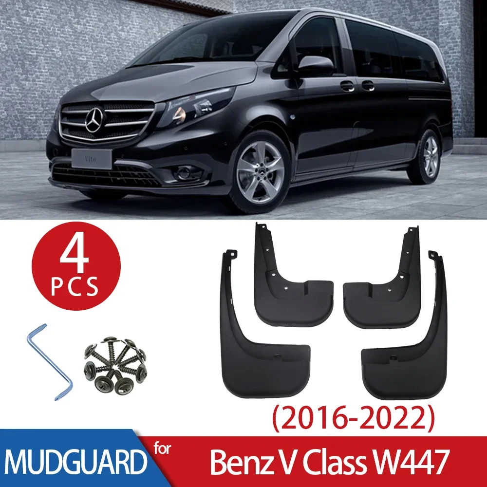 

Автомобильное брызговик для Mercedes Benz V Class V260 W447 2016-2022, брызговик на крыло, пластиковые аксессуары для защиты автозапчастей