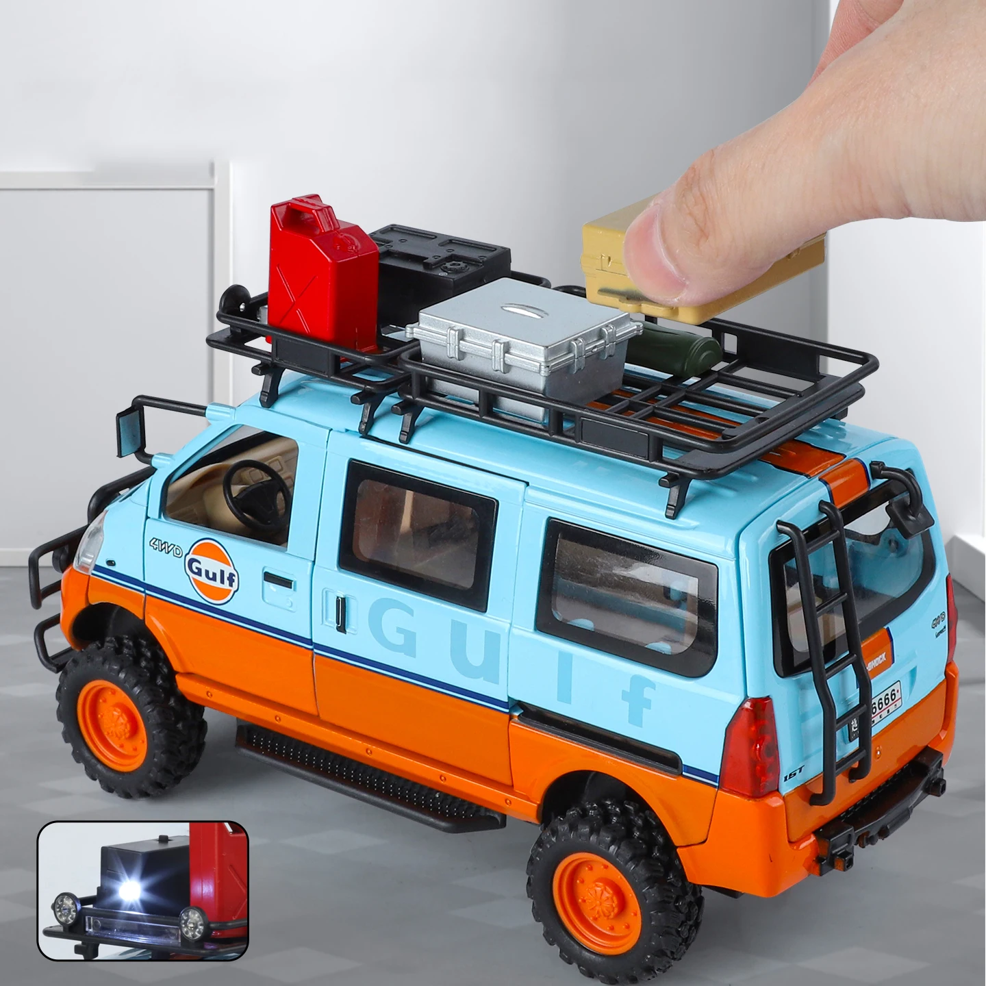 Gulf 1:24 Glory TRUST GREDDY 4wd Off Road Van Alloy Car Diecasts Toy Vehicles Car Model Miniature Model Car Boys