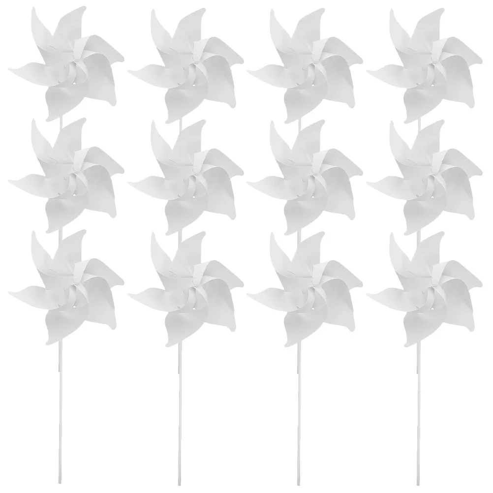 20 Stuks Leeg Voor Kinderen Diy Graffiti Windmolens Ongeverfd Kleuterschool Diy Pinwheel Papier Pinwheel Outdoor Party Gunsten Art Craft