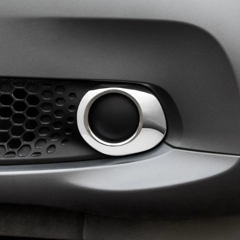 Car Fog Light Frame Cover Front Bumper Grill Car Lamp Ring Trim Decoration Body Kit Sticker For Smart 453 Fortwo Accessories