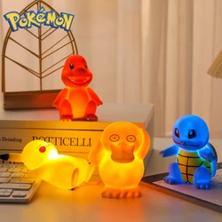 Pokemon Pikachu Figures Light Model Ornament Toys Cartoon Figure Squirtle Charmander Electric Light Dolls Kids Toy Birthday Gift