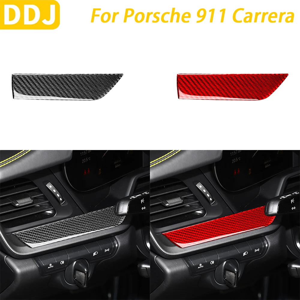 

For Porsche 911 992 Carrera 2019-2024 Carbon Fiber Driver Dashboard Panel Trim Cover Car Interior Decoration Accessories Sticker