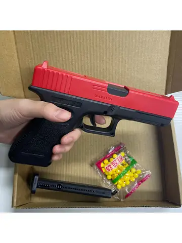 Pistola de aire de bala suave de alta calidad, manual G17, pistola de juguete geock, revista inferior, láser, deportes al aire libre, juego CS, armas, regalo para niños