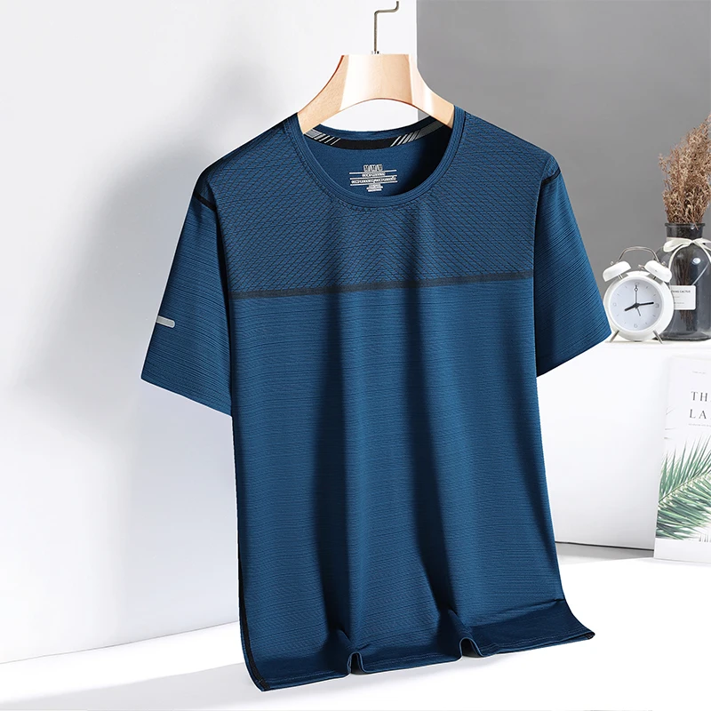 Quick Dry Sport T Shirt Men\'S 2024 Short Sleeves Summer Casual Print Plus OverSize 3XL Top Tees GYM Tshirt Clothes