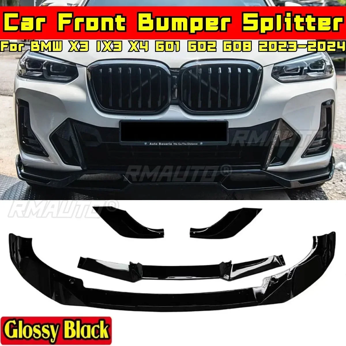 

For X3 IX3 X4 G01 G02 G08 2023-2024 Body Kit Front Bumper Spoiler Lip For BMW X3 IX3 X4 G01 G02 G08 2023-2024 Car Accessories