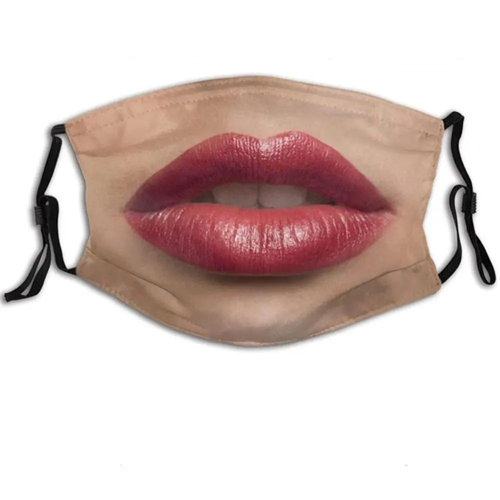 Facial Expression 3D Three-dimensional Mask Breathable Personality Funny Printed Mask Cotton Creative Party Cosplay Mask Cycling