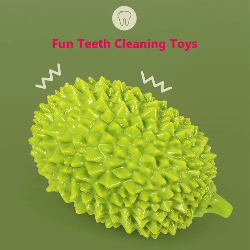 

Simulation durian dog toys Small dog vocalization barking toys TPR material dog training chewing clean mouth toys pet supplies