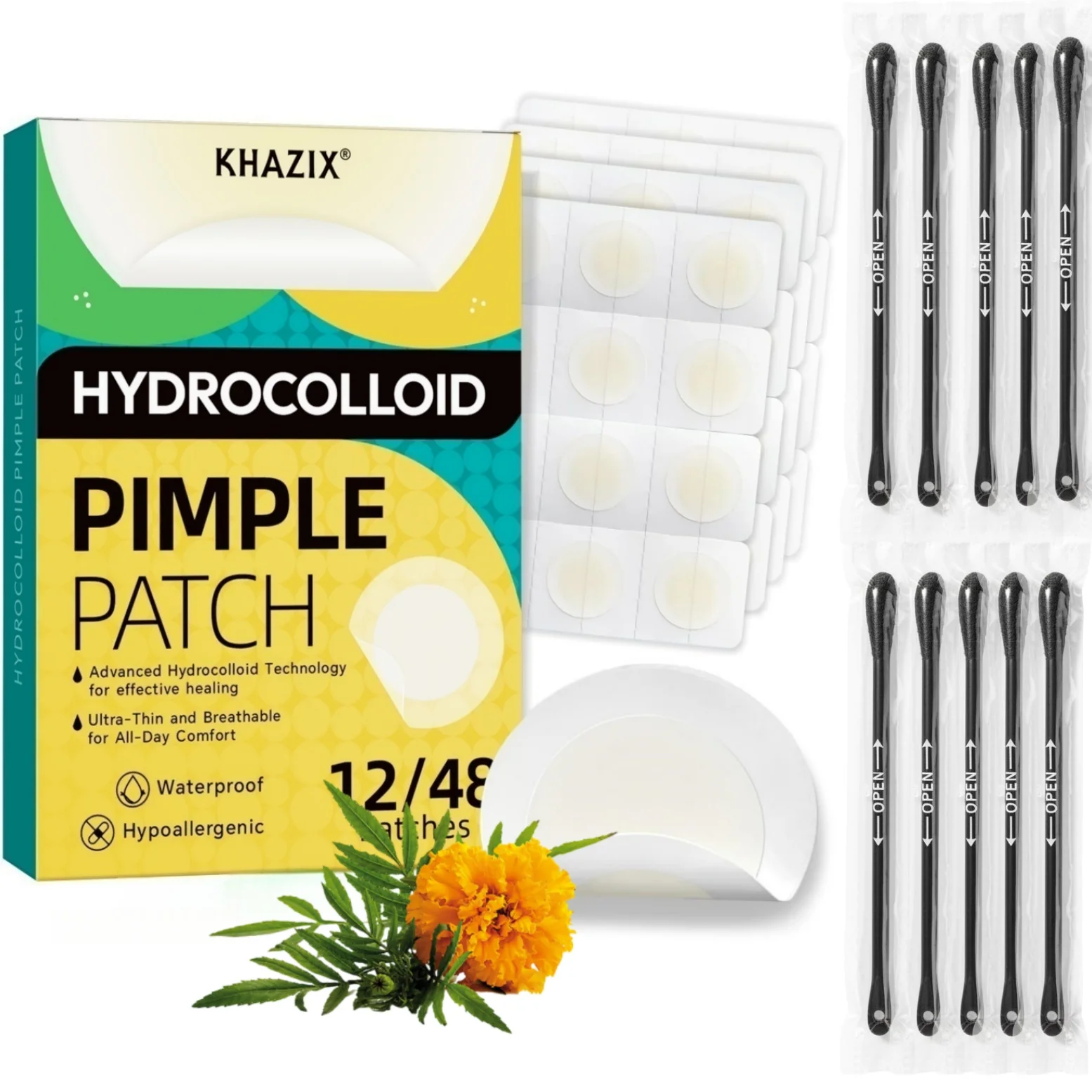 22 قطعة من رقعة الوجه المضادة لحب الشباب، رقعة غير مرئية من الغروانية المائية، تركيبة خفيفة، والتي تساعد على إزالة حب الشباب بشكل أفضل