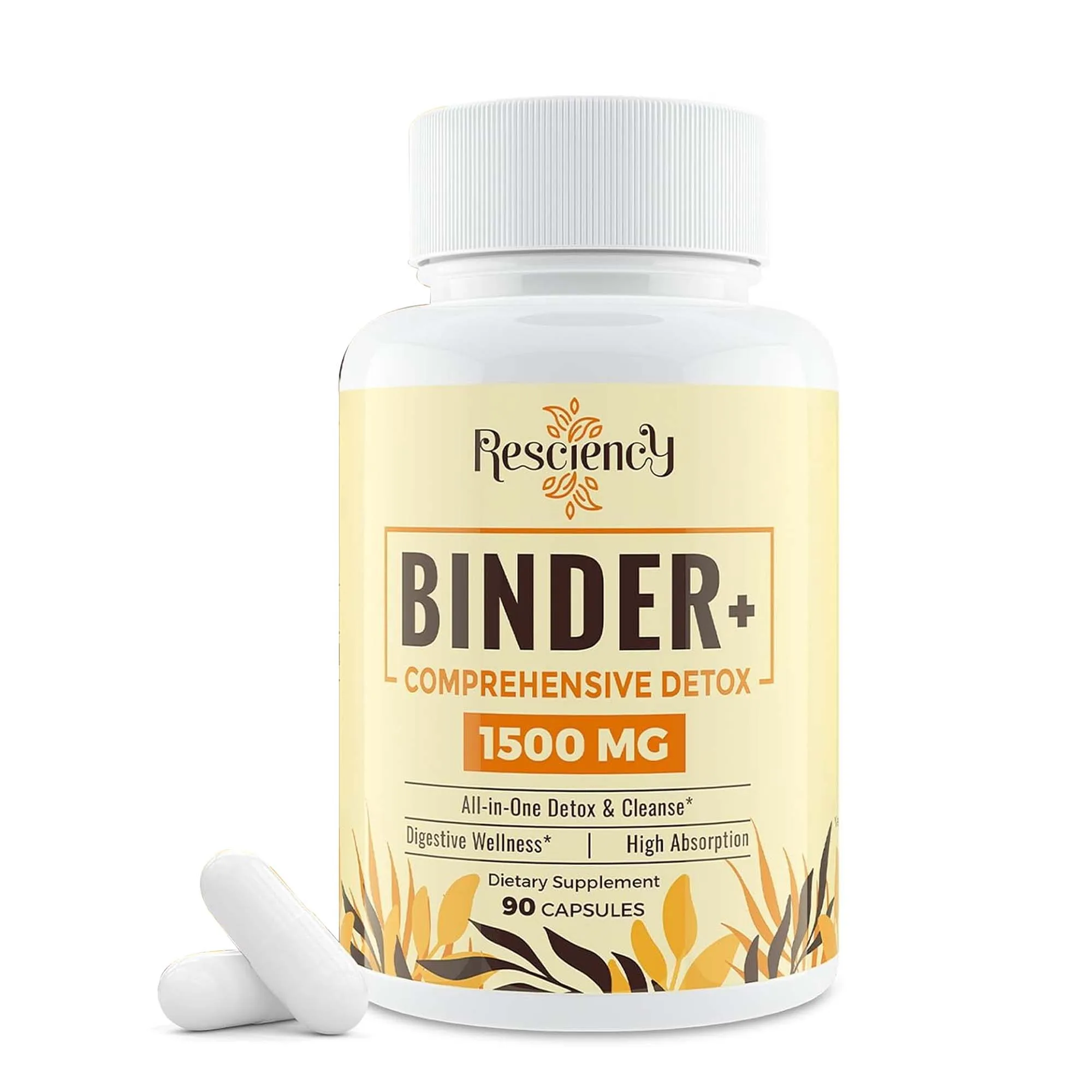 

Detox Binder Supplement – Activated Charcoal, Liver & Gut Detox Cleanse, Toxin Flush, Digestive, Max Absorption
