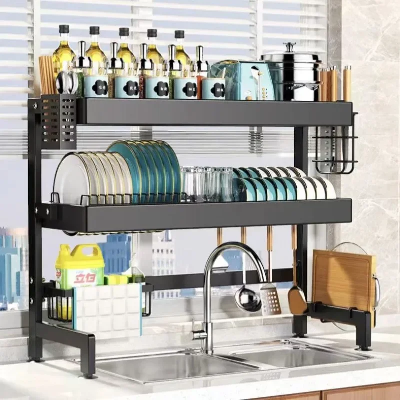 

Премиум новая полка для кухонной раковины, столешница, функция стеллажа для хранения посуды, многофункциональная полка для посуды на сливной стойке для раковины