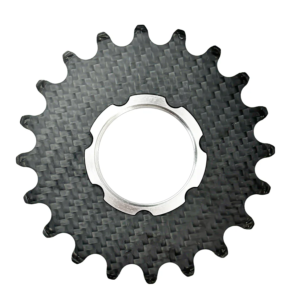 BALUGOE Fahrrad-Schwungrad mit festen Zähnen 15T-20T, Einstufiges Rennrad-Schwungrad aus Carbon, 1/8" dicke Zähne – Detail 6
