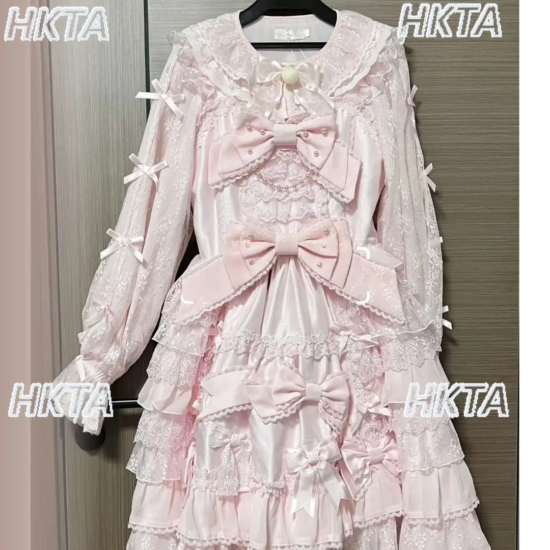 

Милый кукольный воротник-лепесток с длинным рукавом, кружевной плиссированный топ в стиле Лолиты, Blusas для девочек, осень-зима 2022, новая свободная рубашка с милым бантом, внутренняя женская рубашка