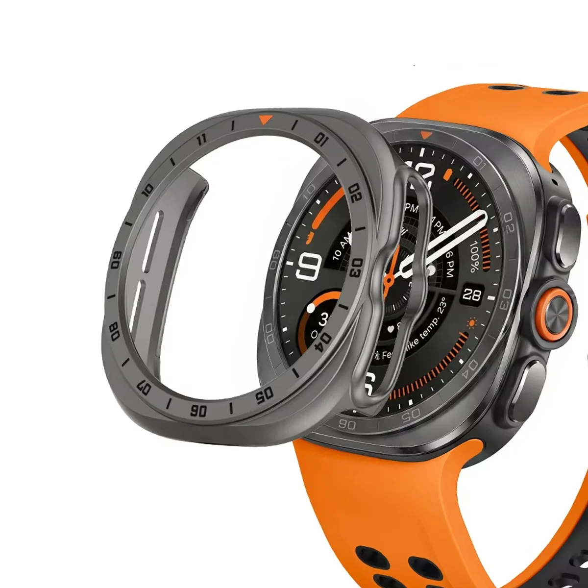 PC-Hohlschutzhülle für Samsung Galaxy Watch Ultra 2 47mm Stoßfeste Kratzfeste Hartschalenhülle Galaxy Watch Ultra 47 mm – Detail 6