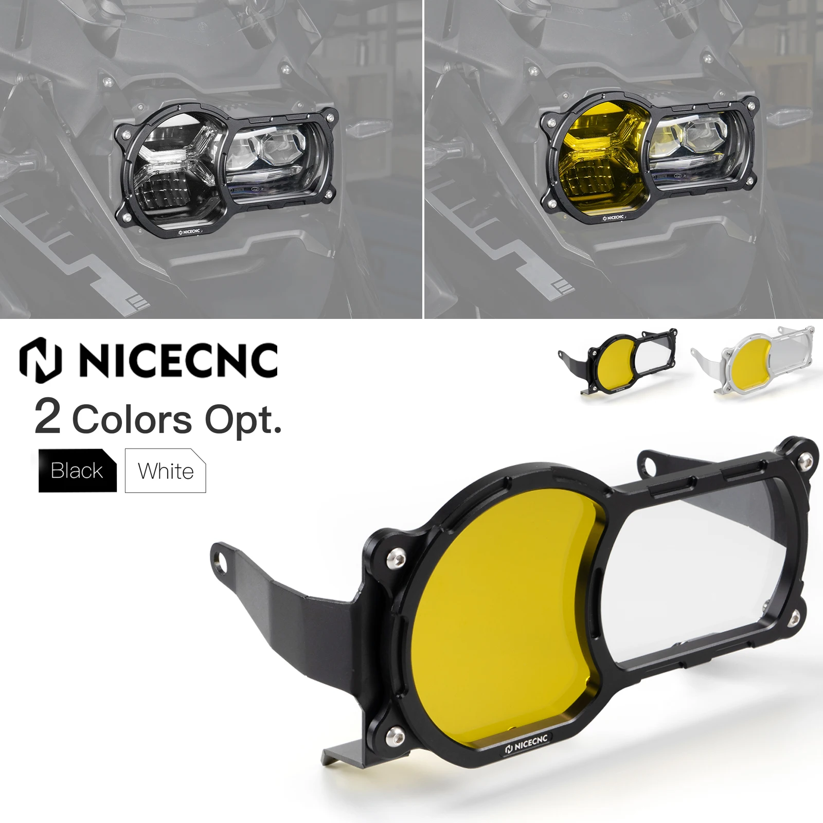

NICECNC Motorcycle Headlight Guard Protector For BMW R1250GS Adventure 2020-2024 R 1250 GS 2020-2023 R1250GS A
