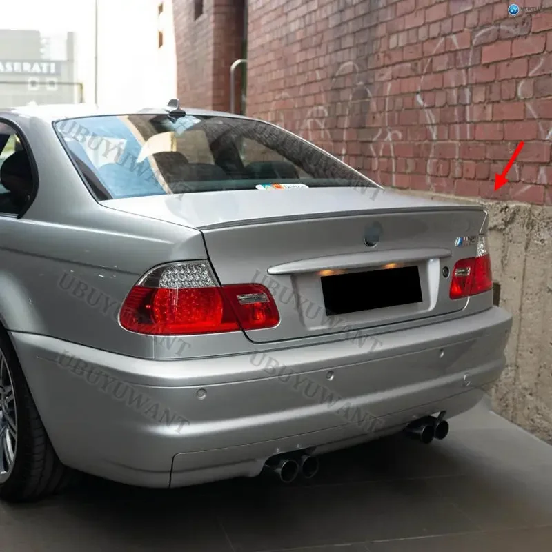 M3-Stil für BMW 3er E46 1998-2006 Heckklappenlippe ABS Schwarz Flügelspoiler Auto-Styling Original Werksausstattung Autozubehör