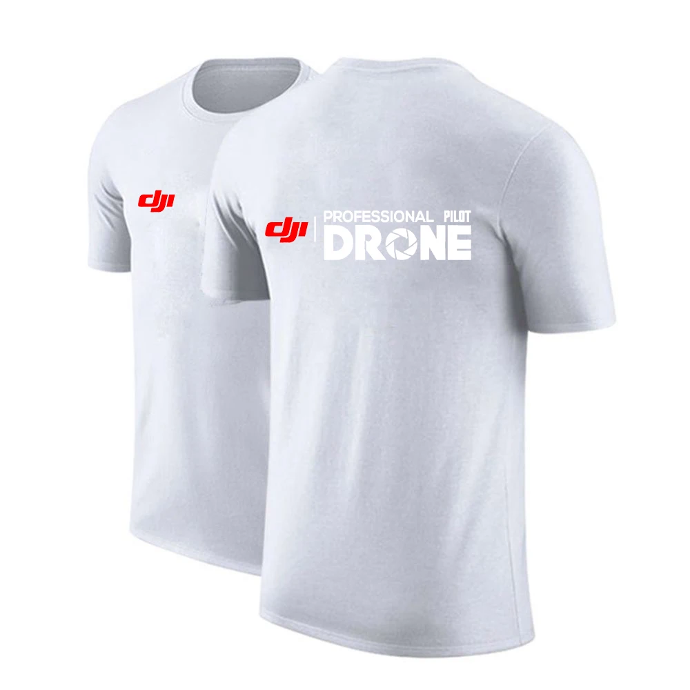 2022 Summer New Dji Professional Pilot Drone Printed T Shirt Men\'s Popular Running sports T-shirt Quick-drying Tee shirt