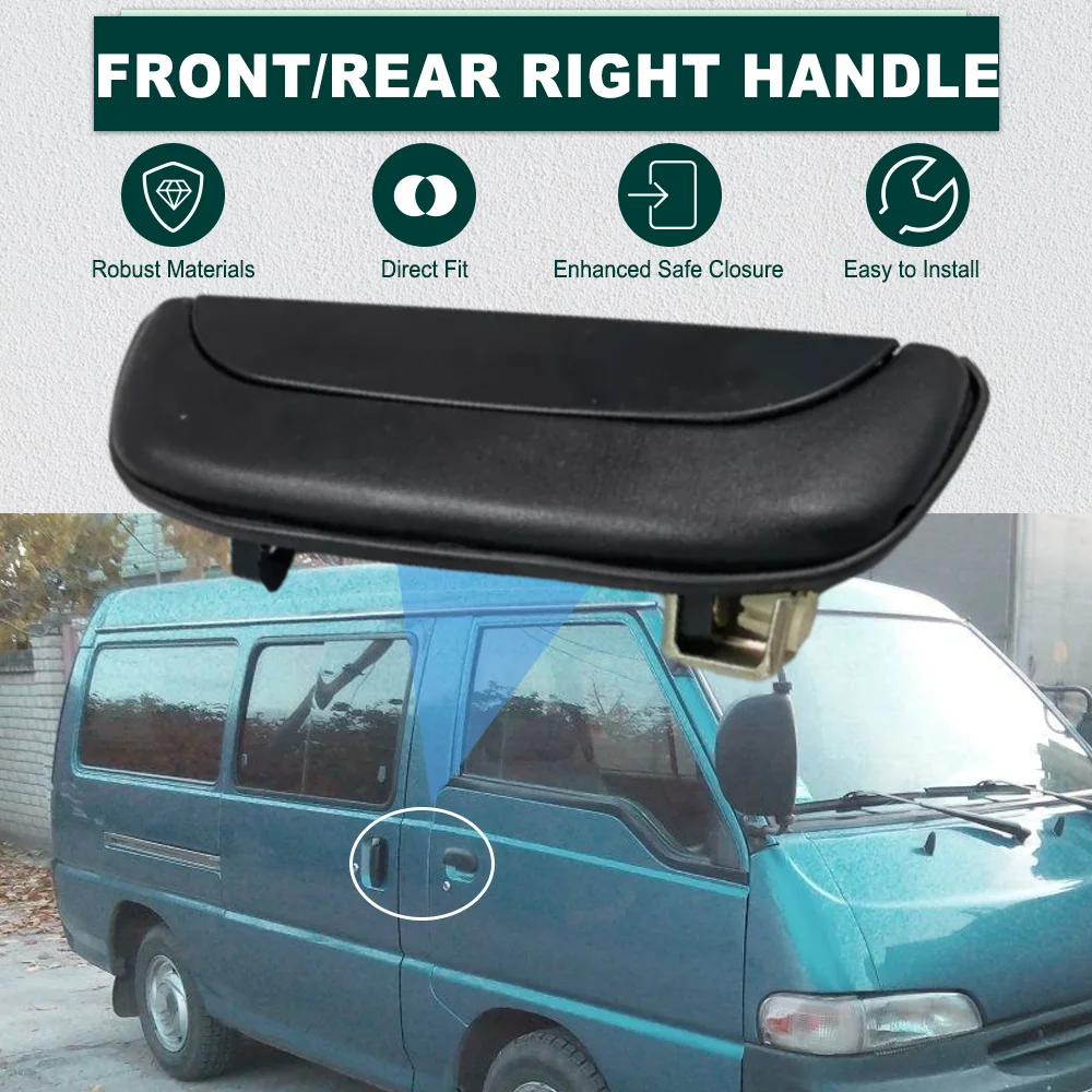 

Car Front Rear Left Right Exterior Door Handle Black for Hyundai H100 1992 1993 1994 1995 1996 1997 82650-4B000 82660-4B000