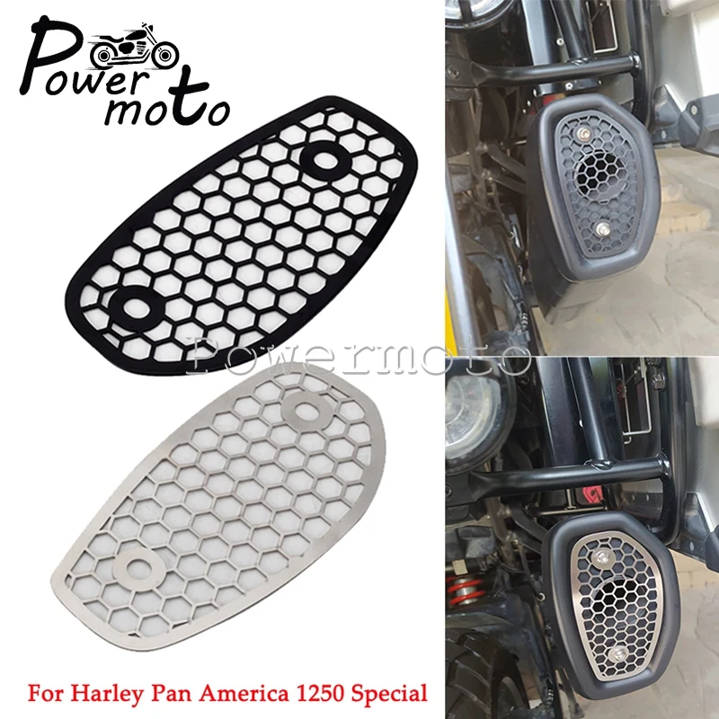 Sliver Exhaust Muffler Tube End Mesh Grill Protector Guard Cover 2021-2024 For Harley Pan America 1250 Special RA1250S RA1250