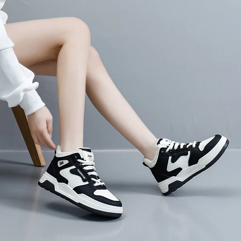 

Winter Shoes High Top Sports Board Shoes Casual Warm Sports Shoes Student Outdoor Cold Training Walking Plush Cotton