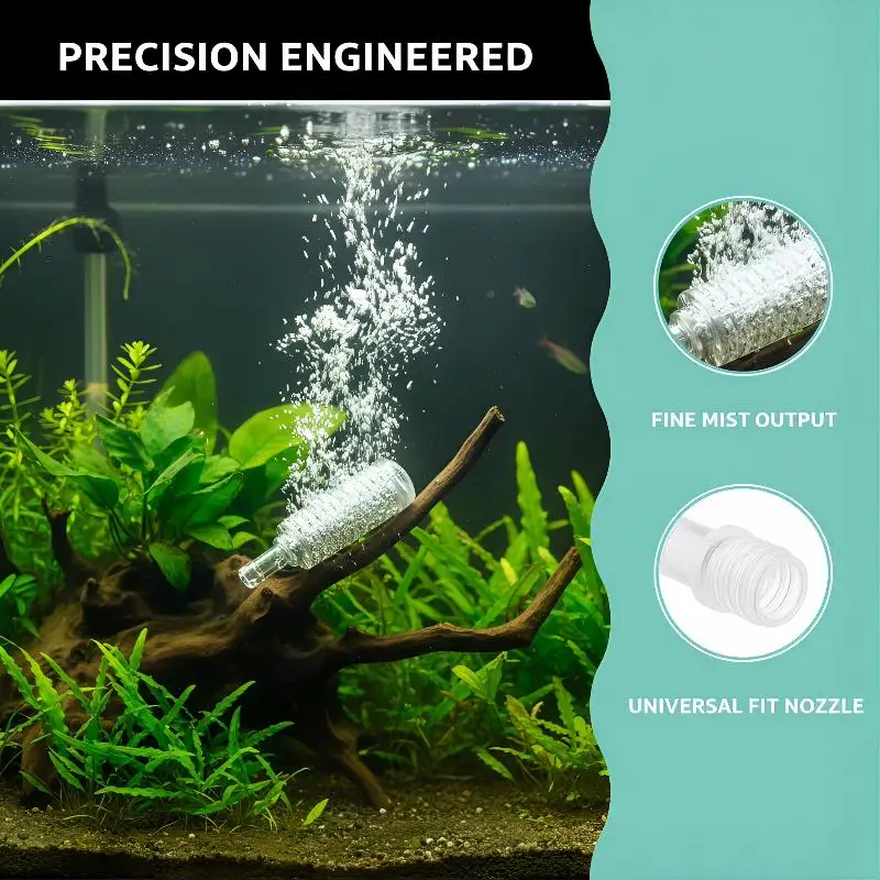 【CCA】1PCS Aquarium Air Stone Inline Filter Diffuser Transparent Plastic Bubble Diffuser For Fish Tank Air Pump Filtration