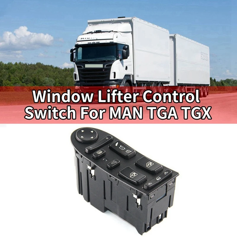 81258067098 Car Front Left Driving Side Power Window Lifter Controller For MAN TGA TGX