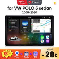 Junsun V3 Plus 2K Wireless CarPlay Android Auto Car Intelligent Systems For VW Volkswagen POLO 5 sedan 2008-2020 Autoradio