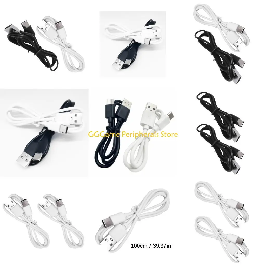 

U55B 2Pcs 1m USB C Data Cable Fast Charging Cord Line Quick Sync Enjoy Efficient Power Transfer for Headphones Phones