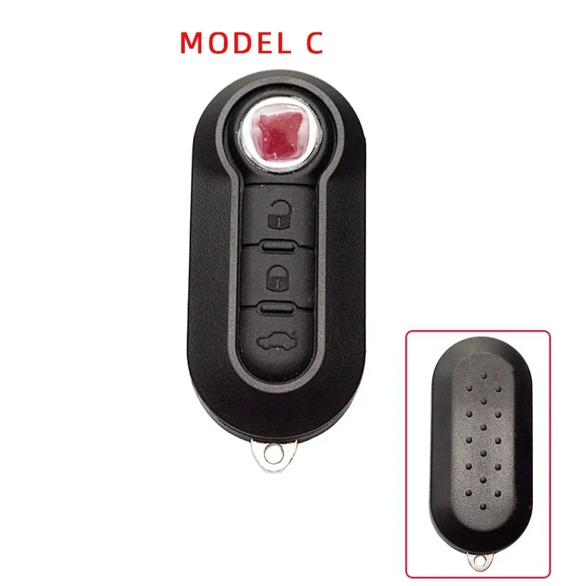 Xinyuexin Flip Folding Car Key Shell FOR FIAT 500 Panda Punto Bravo Ducato Stilo Remote Auto Key Case Fob SIP22 Blade 3 Buttons