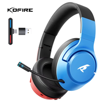 Kofire CG-01 2.4GHz Wireless Gaming Headset Bluetooth 5.4 Low Latency 40mm 3D Audio ENC HD Mic Wired Headphones Switch for Gamer