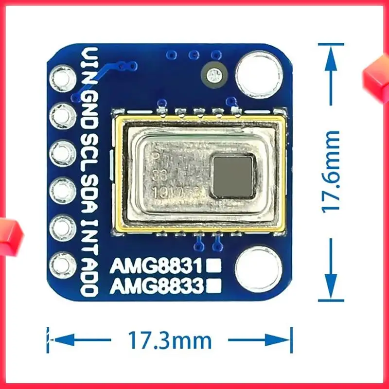 【NUOVO LISTA】 2X AMG8833 IR 8X8 Modulo sensore di temperatura array termocamera Sensore telecamera a infrarossi 8X8