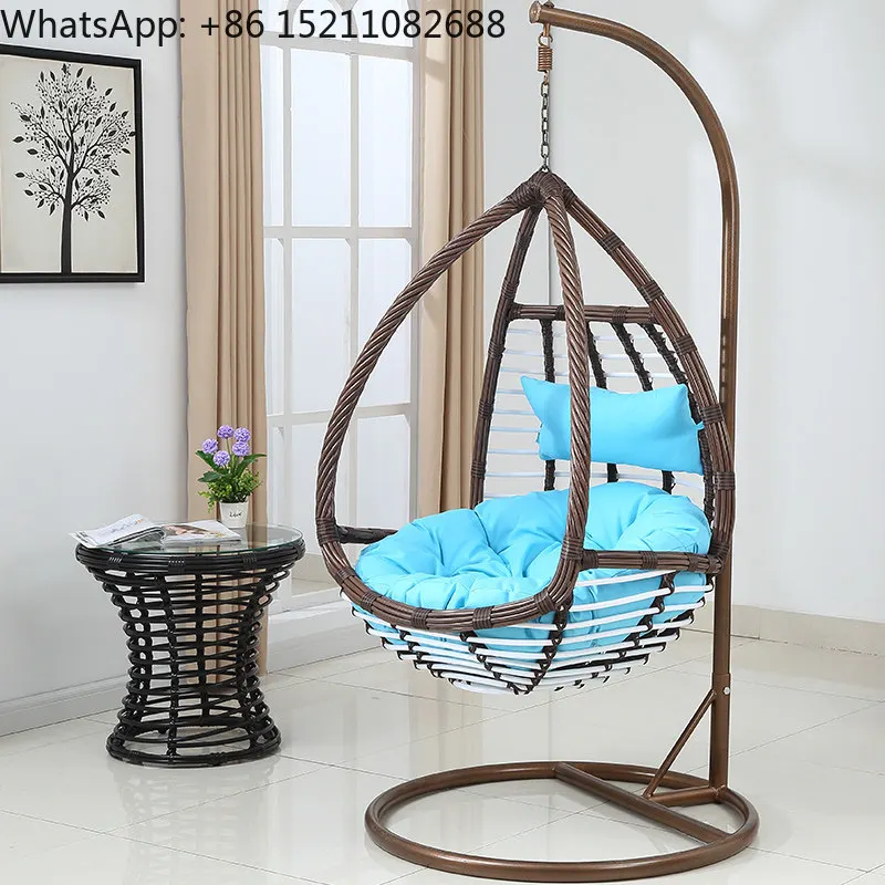 LLY cradle rattan chair balcony hanging chair household indoor swing bird's nest living room hanging orchid lazy chair