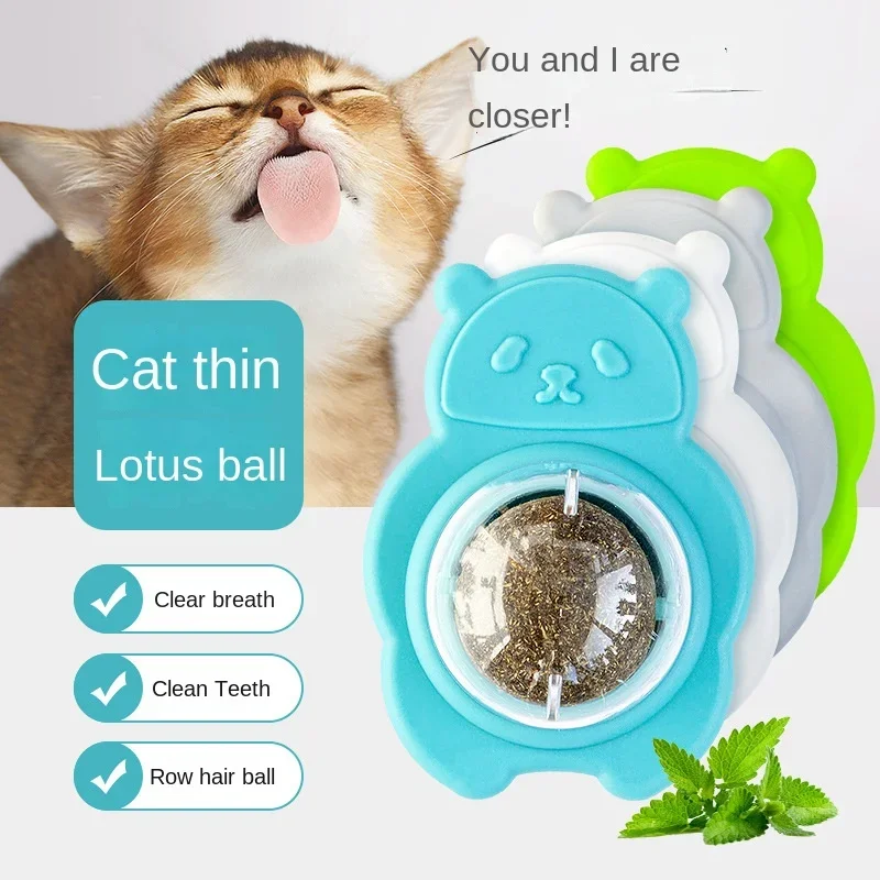 Catnip Wall Spin Ball - Natural Mint for Cats, Promotes Digestion, Enhances Appetite, Interactive Toy pet products  cat tower