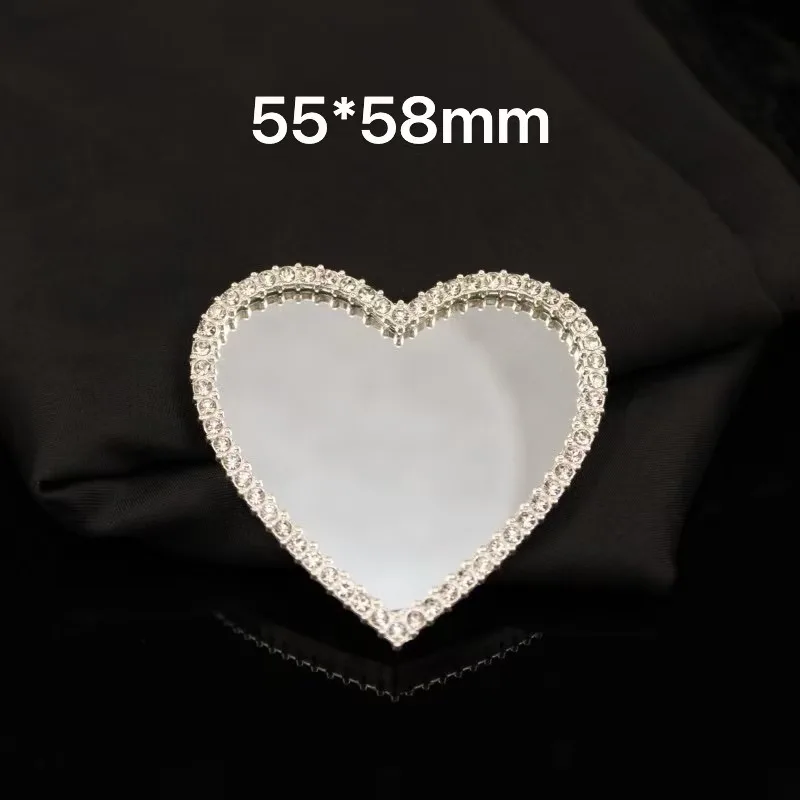 4Pcs Chic Hollow Pearl Star Love Heart Diamond Mirrow Chain Metal Decoration Charm Jewelry Junk Phone Case Diy Accessories Craft