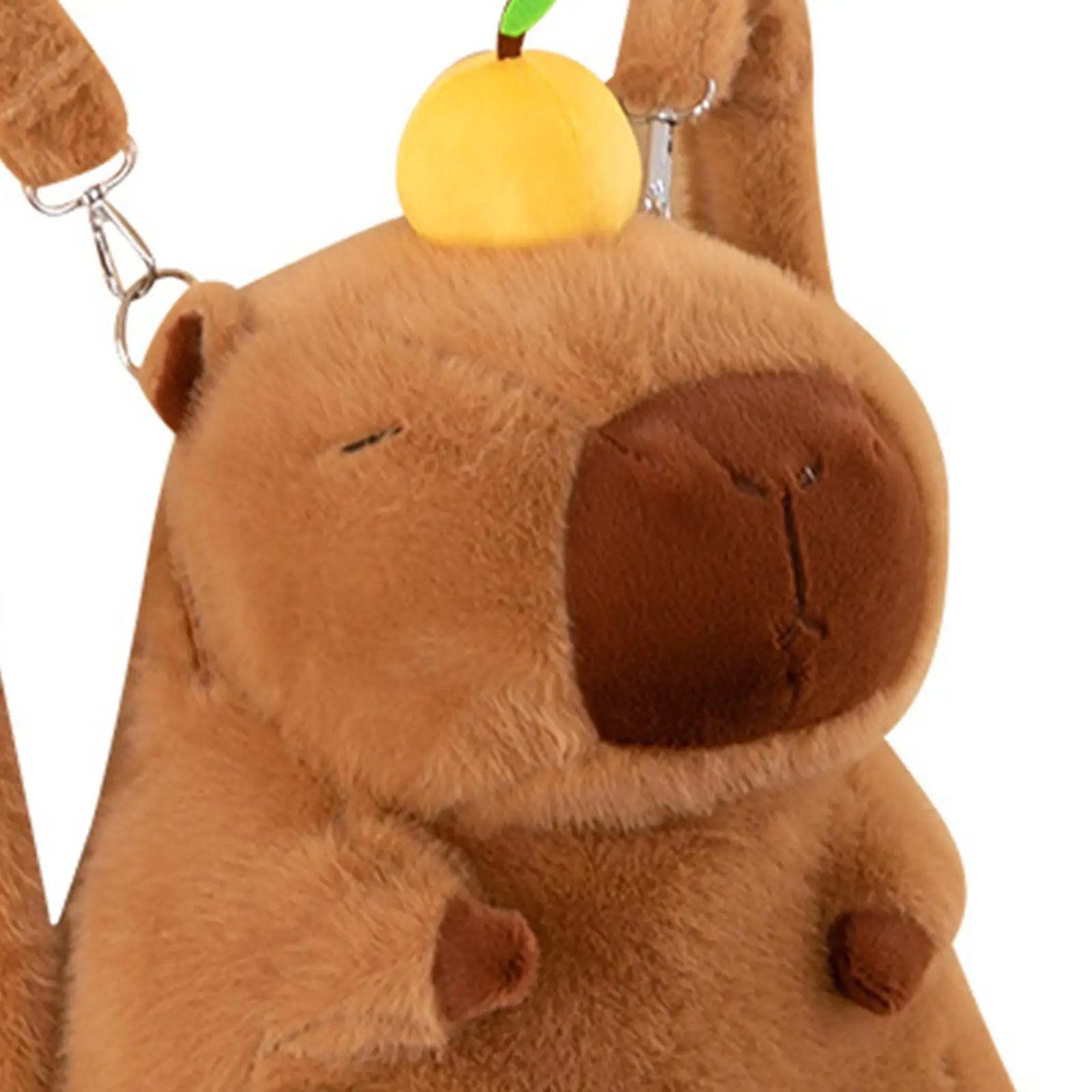 Capybara Backpack Plush with Smooth Zipper Cute Comfortable Lovely Funny Capybara Toy Bag for Holiday Outdoor Women Indoor Trips