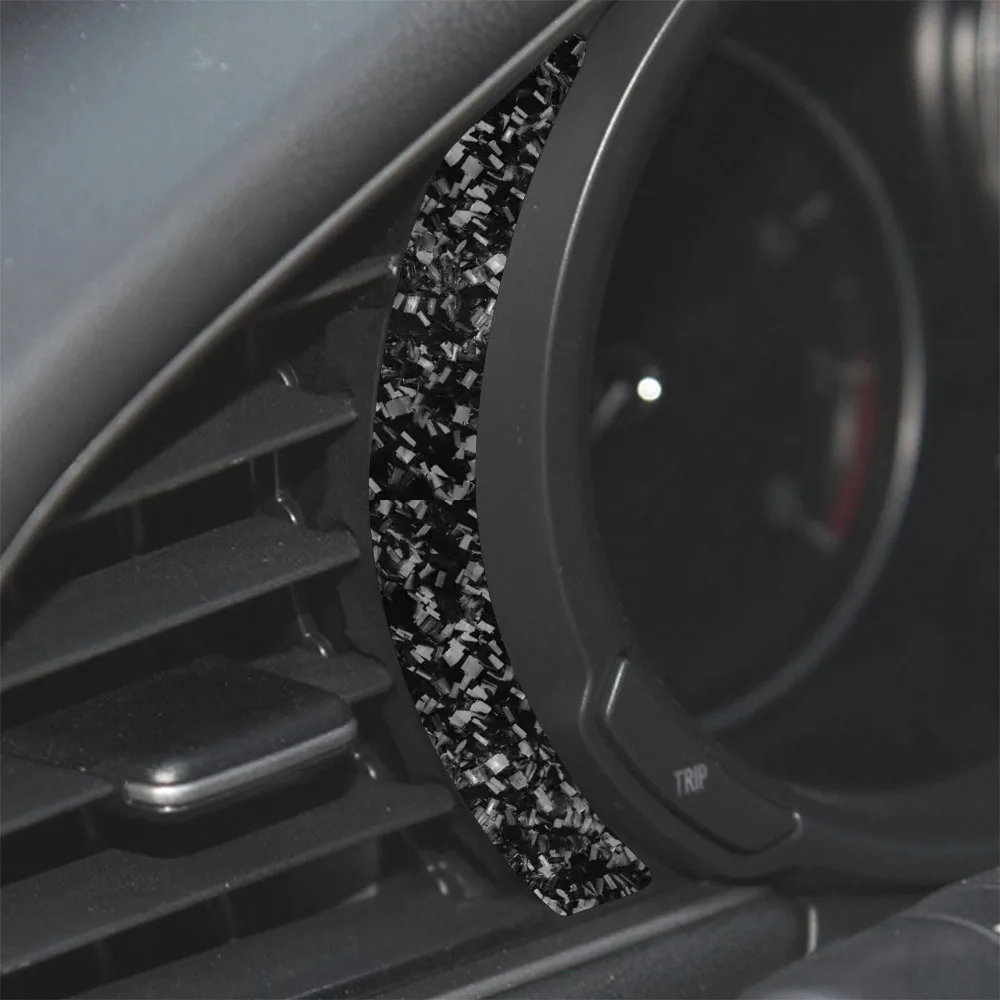 For Mazda 3 Axela 2019-2026 Forged Carbon Fiber Instrument Speedometer Frame Panel Cover Trim Strips Car Accessories Sticker