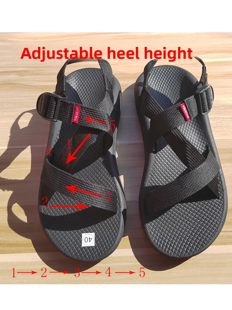 

Летние мужские сандалии Thi Bot с регулируемым утолщением, модные повседневные уличные слипоны Beach oes, дышащие слипоны