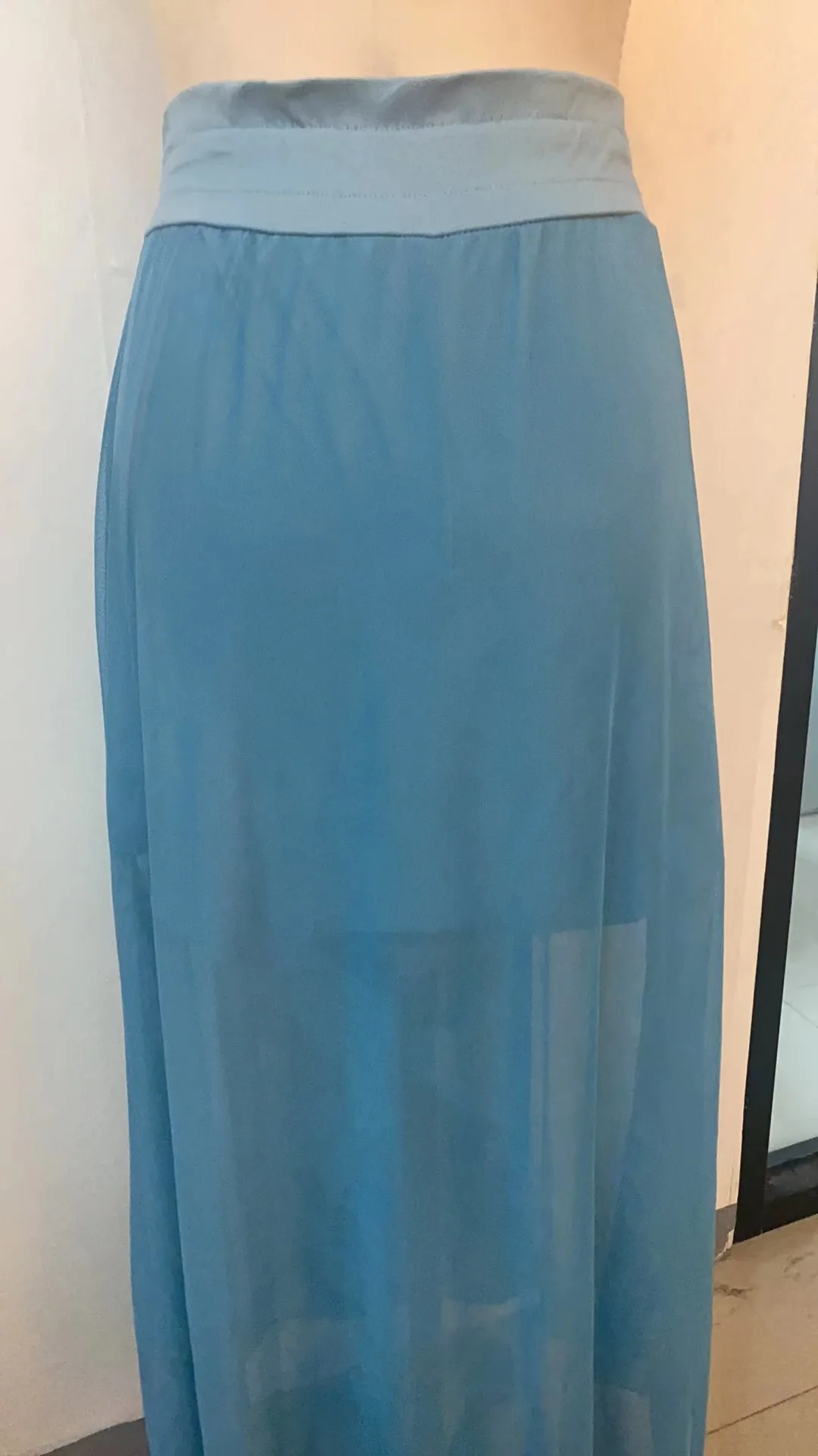 

Women's Fashion Half Length Skirt Basic Solid Color Elegant Lace Up Spring Summer Pants A-line Hundred Wrinkle Half Length Skirt