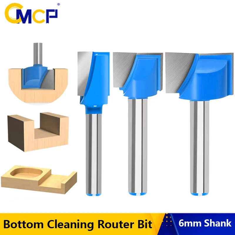 CMCP 1pc 6mm Schaft Reinigung Bottom Bit Gerade Router Bit Hartmetall Gravur Bit Holzbearbeitung Werkzeuge CNC Fräser schaftfräser