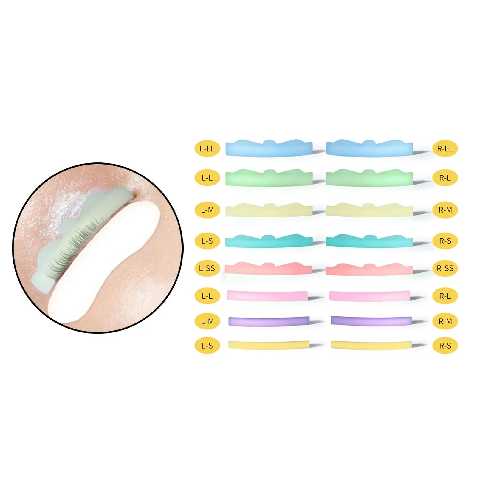 

Подъемный стержень Lah, подъемный стержень Curl Beauty Curler Reuable ilicone, для завивки (,, L)