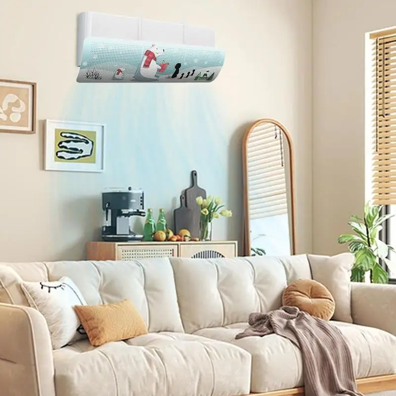 Retractable Air Conditioner Deflector Adjustable Anti Direct Blowing Windshield 270 Degree Free Rotation Air Deflector Outlet